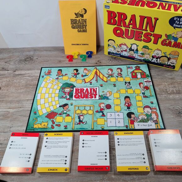 Brain Quest Game Grades 1-6 + Ask Me Trivia Math Science Reading Social Studies - Picture 5 of 8